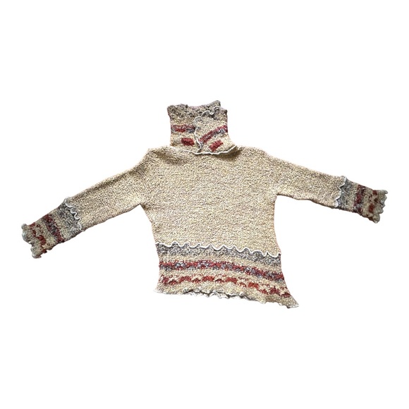 Mirasati Paris Green Multicolor Asymmetrical Sweater Size M - Picture 5 of 12